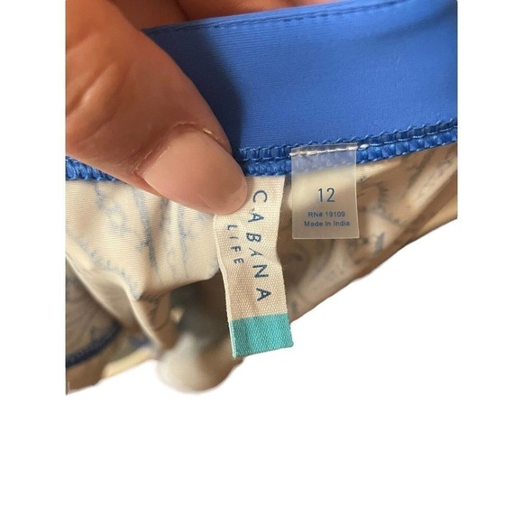 CABANA LIFE Girl’s Size 12 Embroidered Ruched Rashguard Swim Top UPF 50+ - Picture 7 of 7